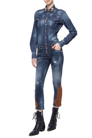 Koszula jeansowa z naszytą aplikacją, zdjęcie 2 Koszula jeansowa z naszytą aplikacją od Dsquared2